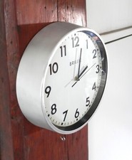 Industrial pendulum clock shiny lepaute bodet station SNCF jielde tolix