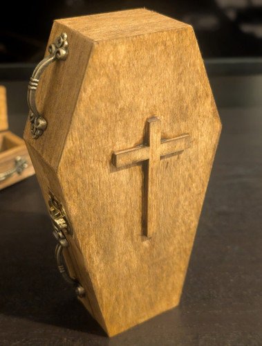 Coffin shaped box ghost - coffin,