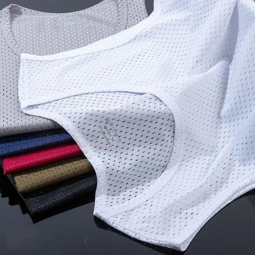 Men mesh hollow out tank - hollow,