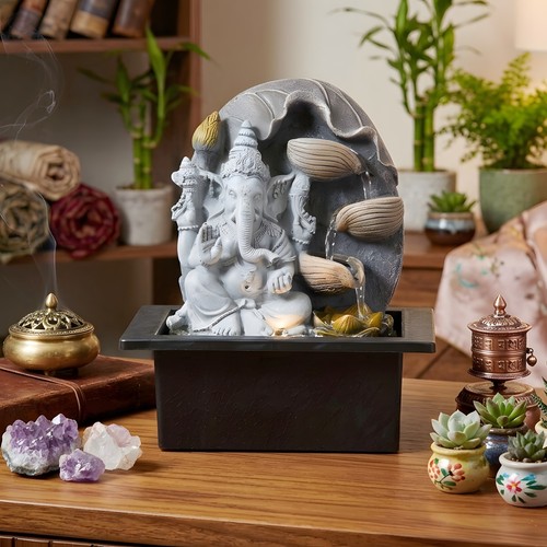 Ganesha statues indoor water - ganesha,