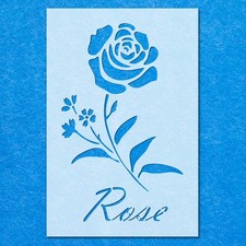 Rose Flower Vintage Stencil: Mylar Airbrush Wall Art Painting Crafts , DIY