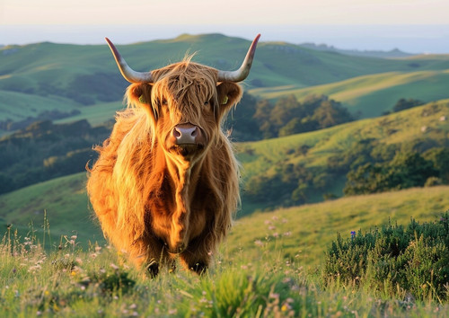 Highland cow canvas picture - canvas,
