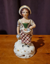 Vintage Staffordshire Figurines GIRL WITH FLOWERS C1830
