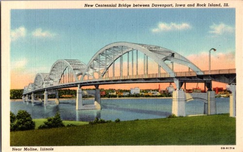 Rock island postcard new - island, il