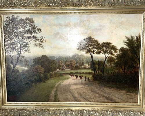 Antique victorian oil - victorian, painting