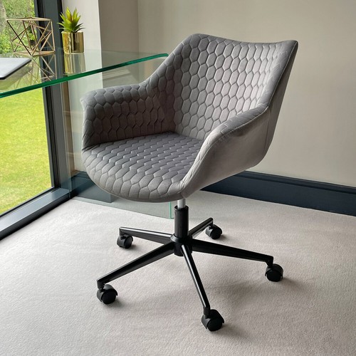 Office chair milo - grey, velvet