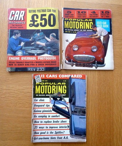 Old car magazines - car,