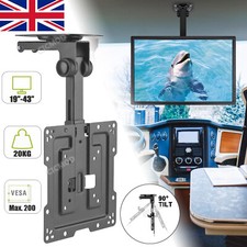TV Ceiling Mount Bracket Fold Down Swivel Tilt for Campervan 19-43 Inch LED LCD