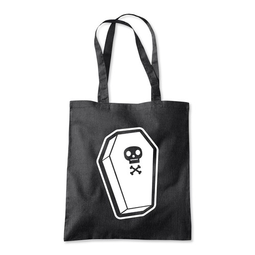 Coffin spooky halloween tote - halloween,