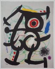 Joan MIRO: Surrealist Woman and Bird - Signed Lithograph