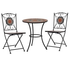 Orange Mosaic Bistro Set