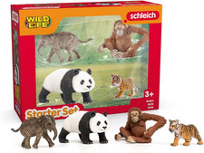 SCHLEICH Wild Life Asia Starter Set - 4-Piece Miniature Wildlife Animal Set... 