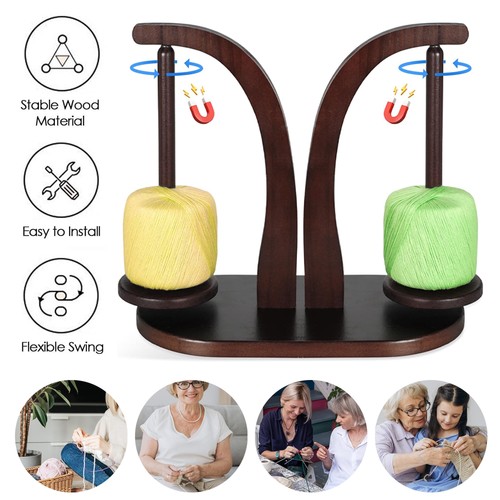 Wooden wool holder - wool, widened