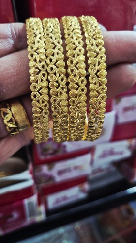 22k gold plated bangles size - plated,