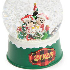 Santa Mickey Mouse and Minnie Mouse Fantasyland Castle Festive Snow Globe - Xmas