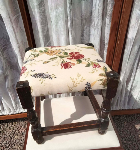 Vintage small oak fabric top - vintage,