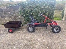 Dinokart Pedal Go Kart Ride On & Trailer Passenger Seat & Chariot. Kids & Adult
