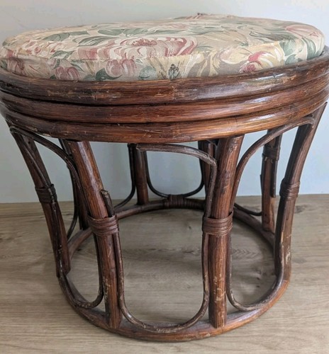 Wicker rattan stool footstool - wicker,