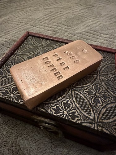 Copper bullion bar 999 - copper,