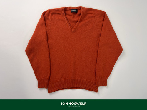 Purdey neck jumper orange - purdey, v-neck