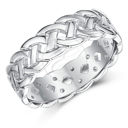 9ct celtic knot white - white, gold