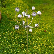 Metal Garden Windmill Outdoor Rotating Lawn Decoration for Yard and Courtyard