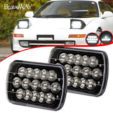 For Toyota MR2 1985-1995 Black 5x7" 7x6'' LED Headlights Hi/Lo Beam Headlamp 2X