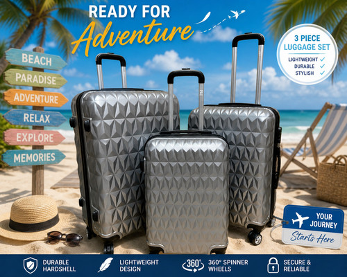 Piece hard shell luggage set - shell,
