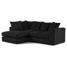 Jumbo Cord Corner Sofa Left