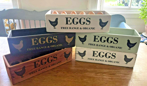 Vintage wooden 12 egg - vintage,