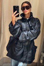 Zara 100% LEATHER JACKET WITH