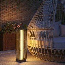 Solar Rattan Floor Lamp, Auto