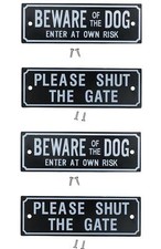 Garden Gate Signs - 'Beware of