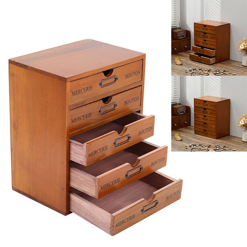 Wooden small chest - wooden, drawers