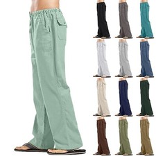 Mens Casual Baggy Trousers