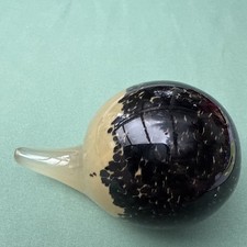 Wedgwood Brown & Cream Glass Hedgehog Paperweight.