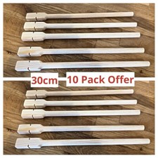 Set of 10 Wooden Bird Perches for Cage Budgie Canary Finch Wood Perch 30cm 12mm