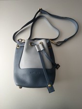SAINT + SOFIA small blue  Crossbody Leather Bag 