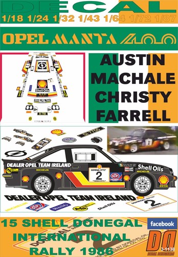 Decal opel manta 400 machale - decal,