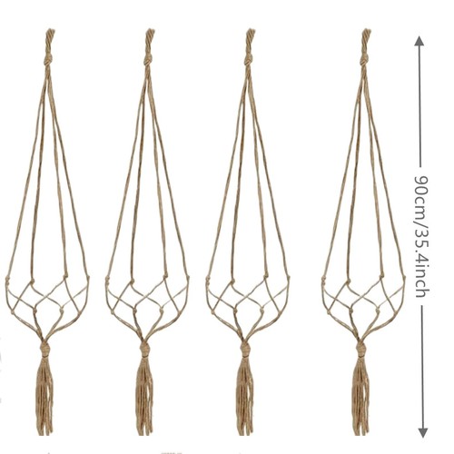 4pcs macrame jute plant - 4pcs,