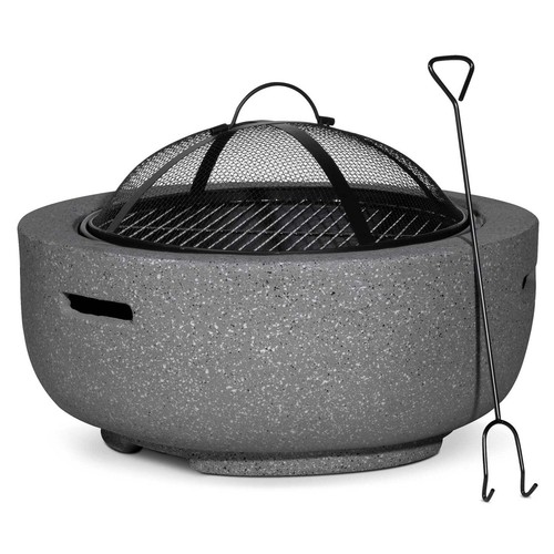 Mgo fire pit round - fire, with