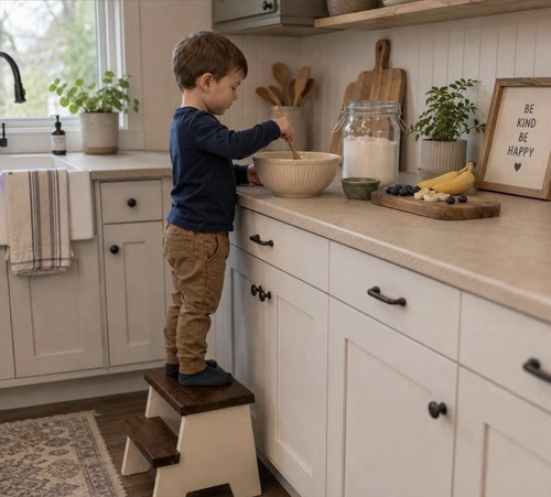 Kids wooden step - step, stool
