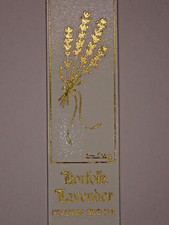 Norfolk Lavender, Heacham, Norfolk, White Leather Bookmark (I)