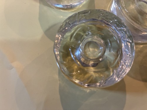 Vintage glass candlesticks - vintage,