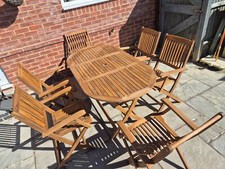 7 Wooden Garden Set 6 Seater