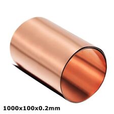 Thick 0.1 0.2mm Copper Sheet Roll Metal Foil Plate Length 1000mm Width 50-100mm