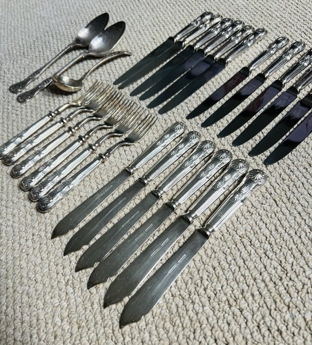 Antique silver plate mappin - plate, &