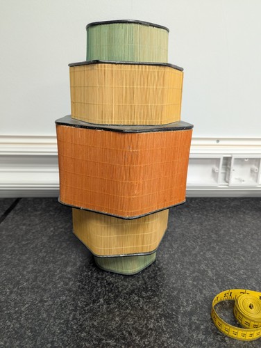 Vintage multi tiered - multi, rattan