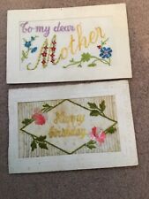 2x Antique WW1  French Silk postcards C58