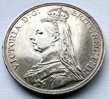 1887 Crown - Victoria British Silver Coin*654